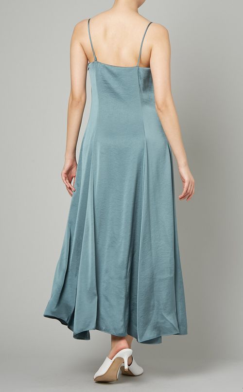 サテンキャミソールマキシワンピース