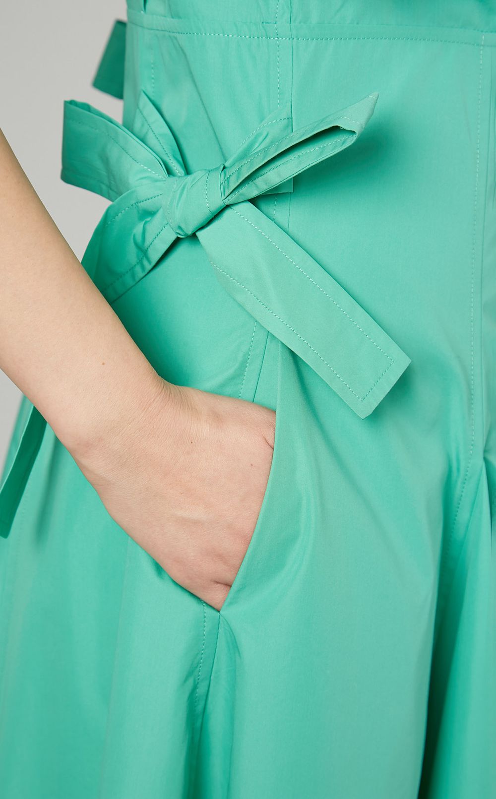 コットンポプリンショートスリーブドレス