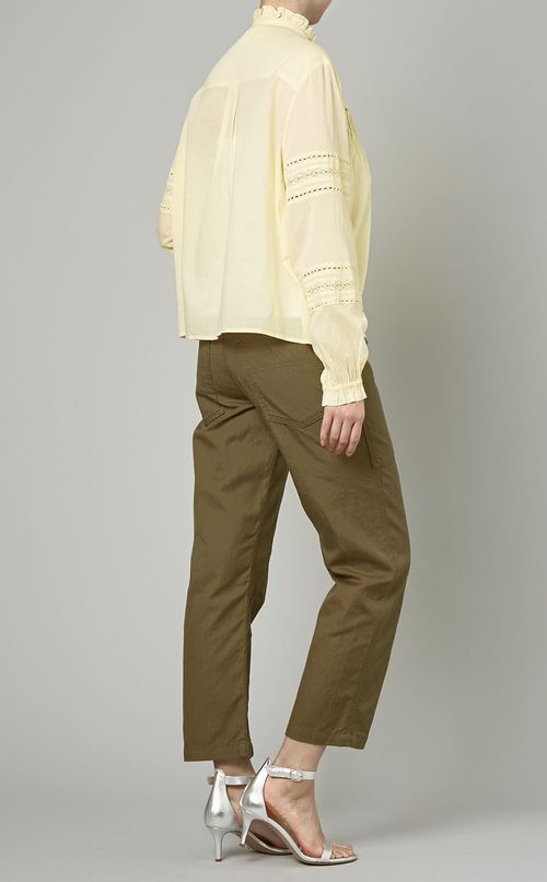 コットンロマンチックフリルブラウス