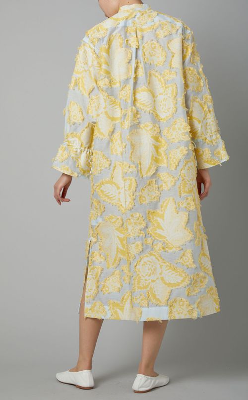 カットジャガードロングシャツワンピース