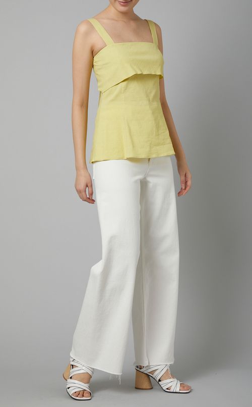 スリーブレスドレープブラウス