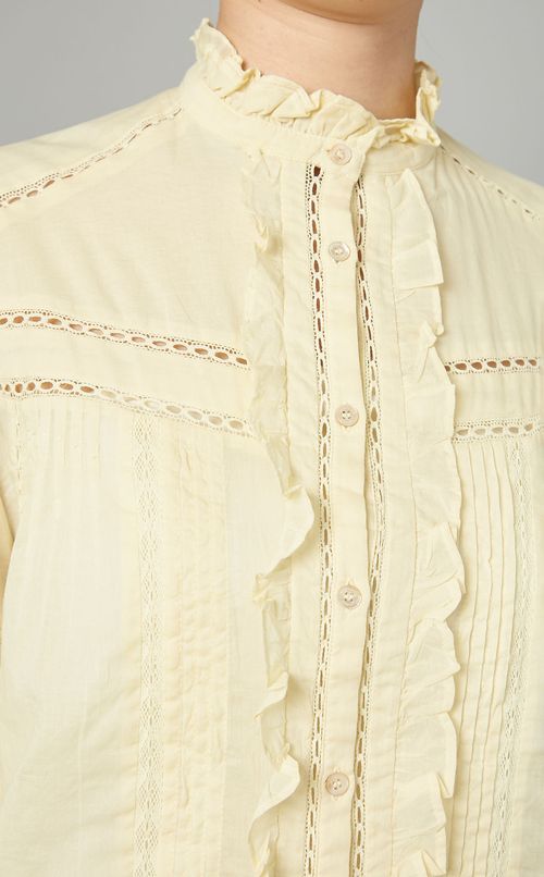 コットンロマンチックフリルブラウス