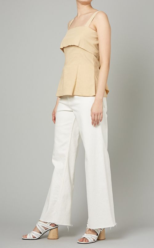 スリーブレスドレープブラウス