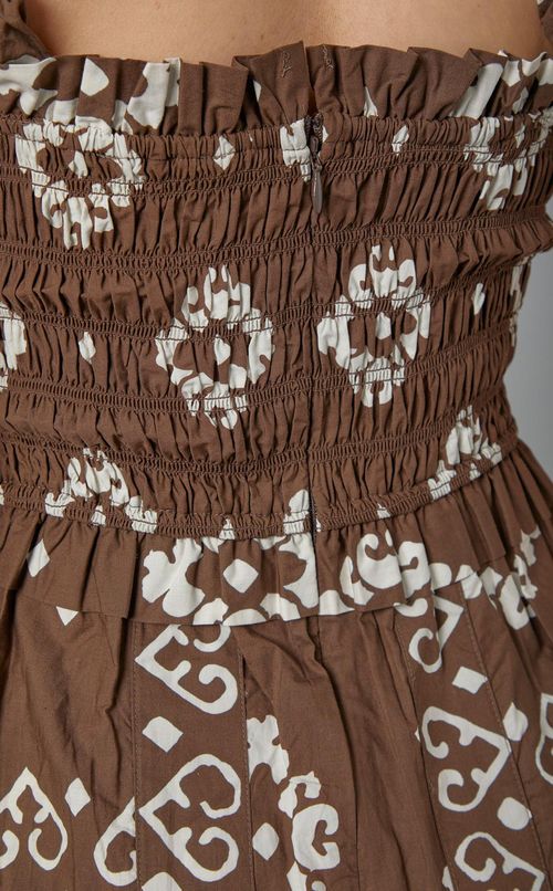 プリン卜キャミソールロングワンピース