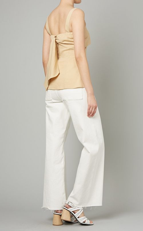 スリーブレスドレープブラウス