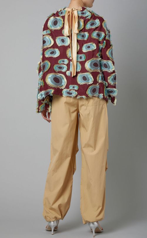 フリンジモチーフスモックブラウス