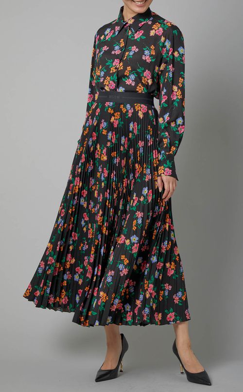 マルチカラーフラワープリントブラウス