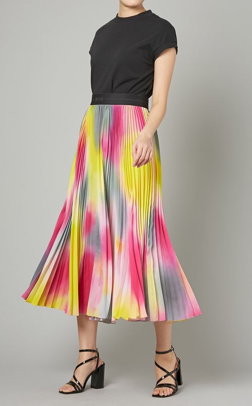 マルチカラータイダイプリーツスカート