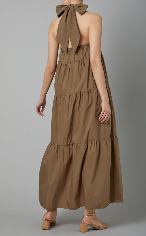 ホルターネックティアードワンピース