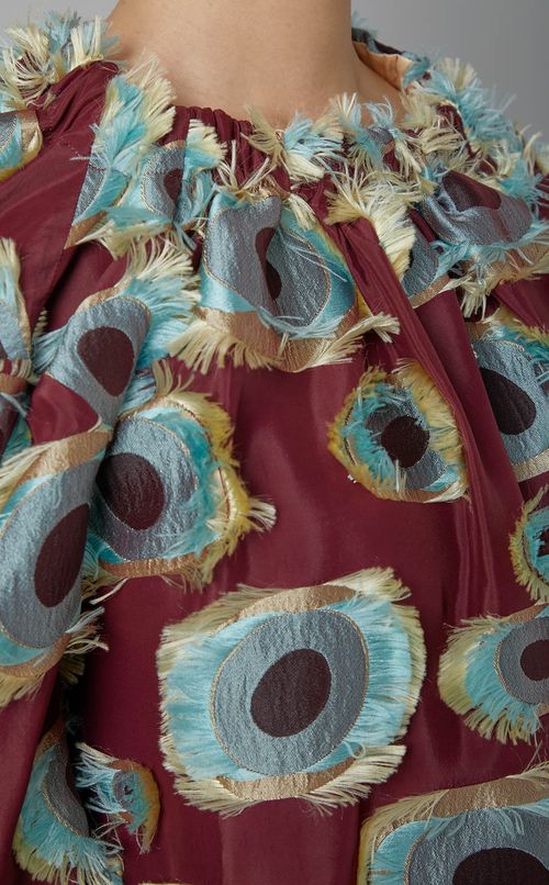 フリンジモチーフスモックブラウス