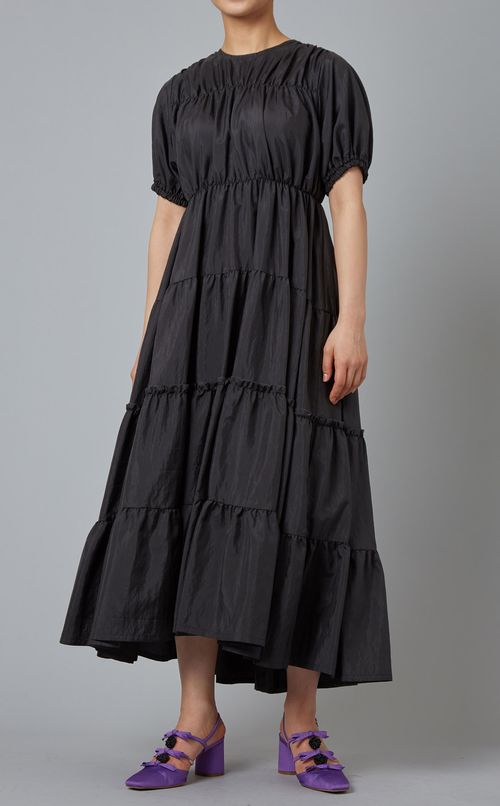 ティアードハーフスリーブワンピース