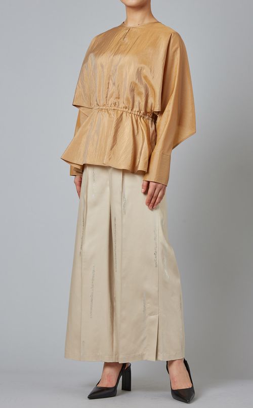 オープンスリーブシャツプルオーバー