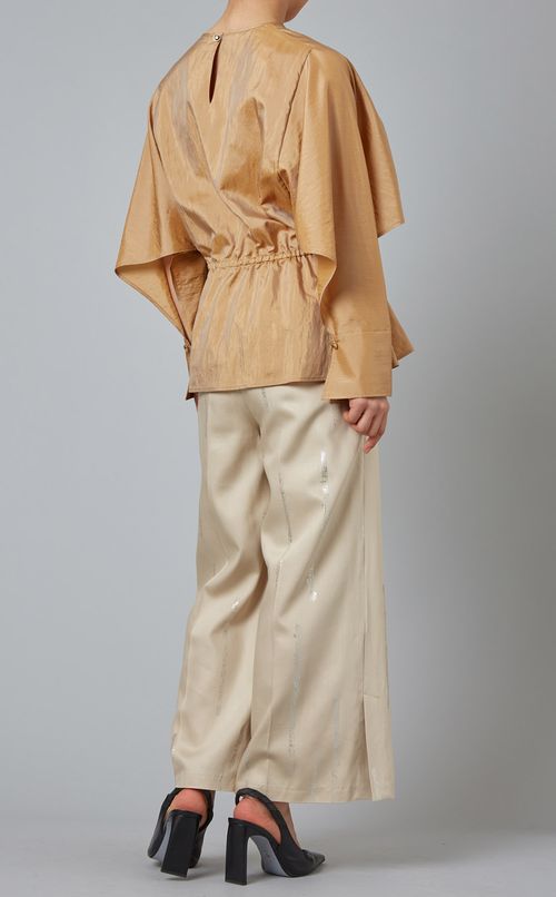 オープンスリーブシャツプルオーバー