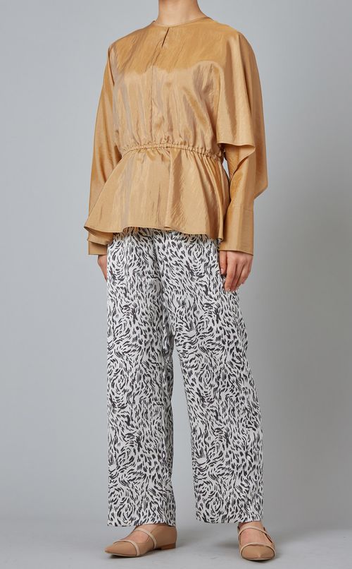 オープンスリーブシャツプルオーバー