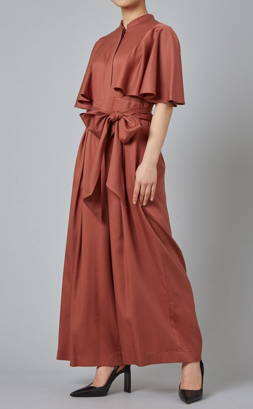 ドレープスリーブオールインワン