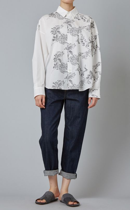 ランドスケープ刺繍シャツ