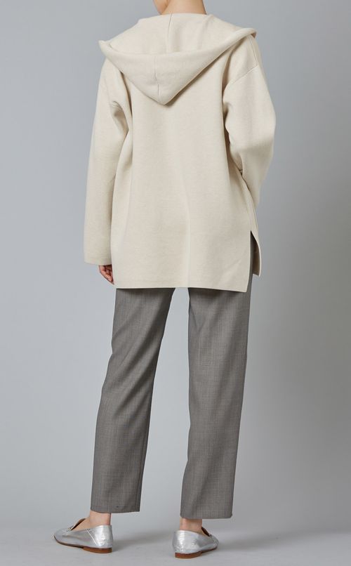 フード付ミラノリブカーディガン