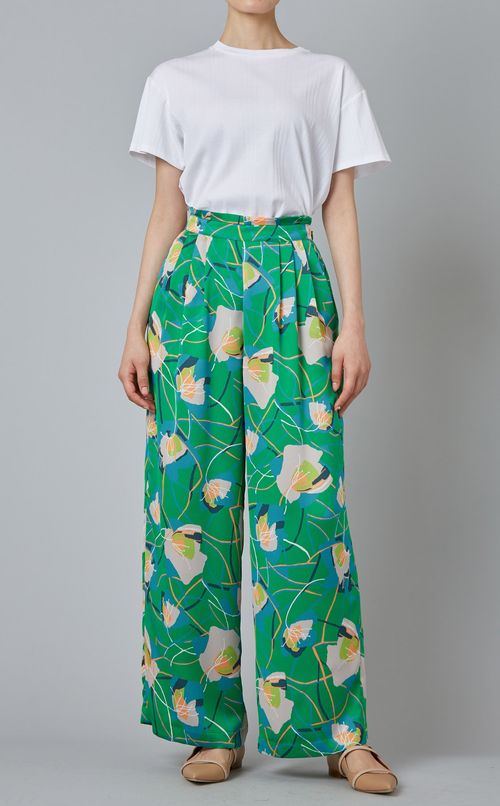 プリントワイドストレートパンツ