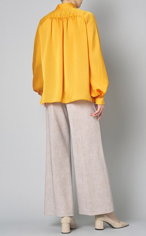 サッカーシフォンリボンブラウス