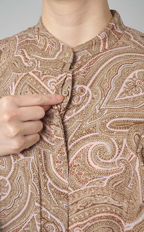 ペイズリーフレアショルダーワンピース