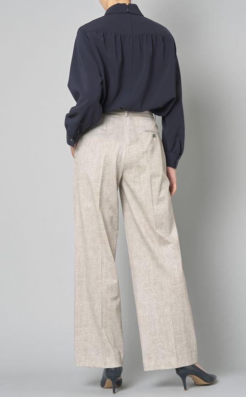 ヘリンボーンプリントセンタープレスパンツ