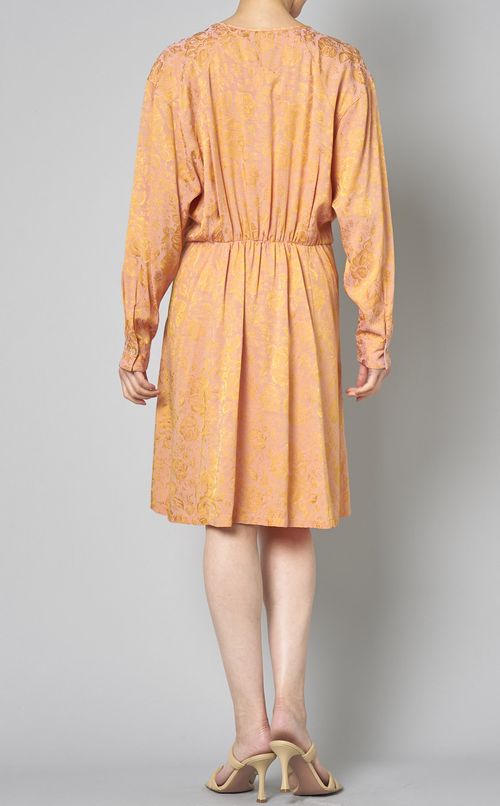 ジャガードギャザー切替ワンピース