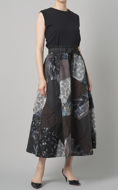 【reADdress】パッチワークギャザースカート