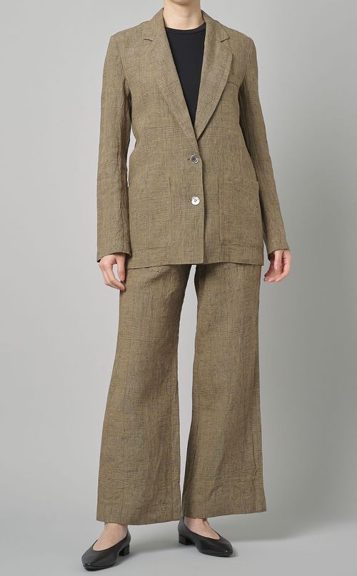 グランチェックリネンジャケット