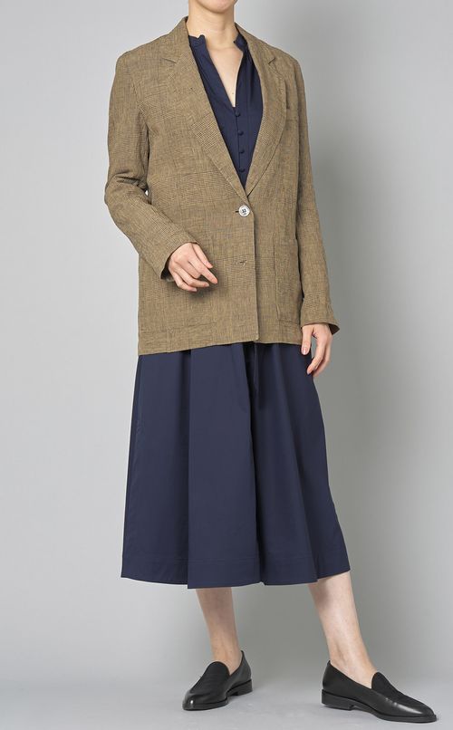 フロントボタンロングワンピース