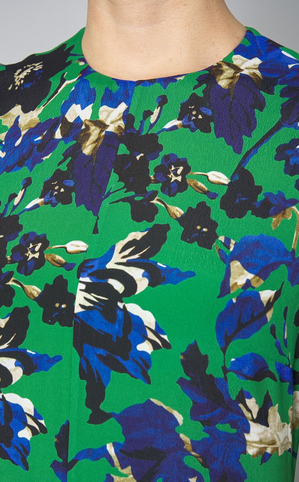 ☆ERDEM☆ エレガントフラワープリントデニムドレス♪ ERDEM|フラワープリントタイディテールワンピース