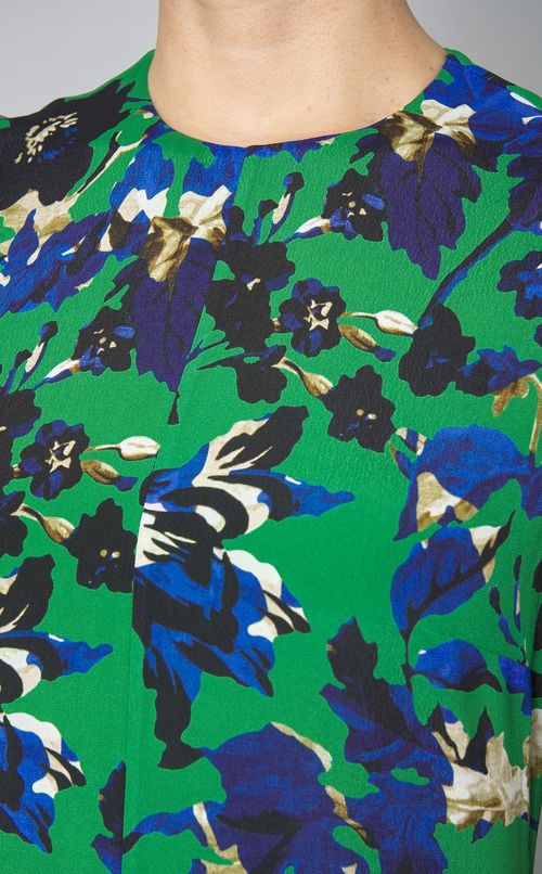 フラワープリントタイディテールワンピース