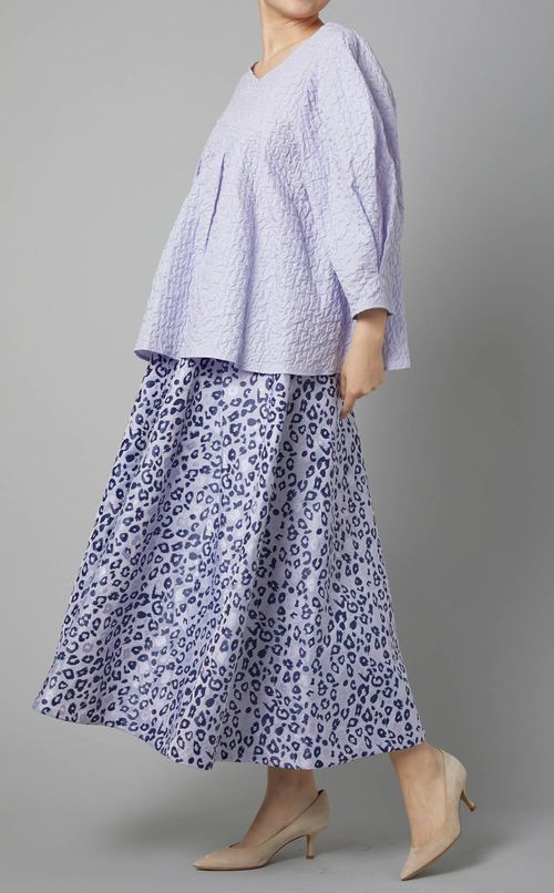 レオパードタックフレアスカート