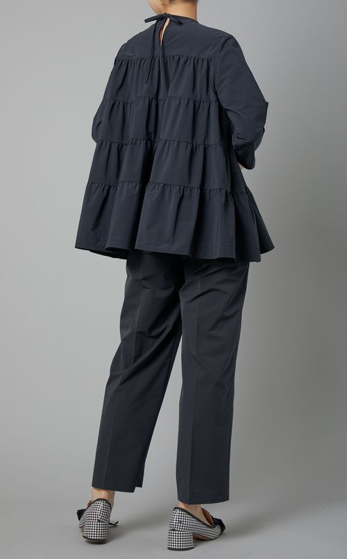 タフタティアードブラウス