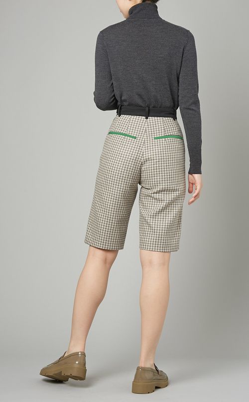 千鳥柄トリミングショートパンツ