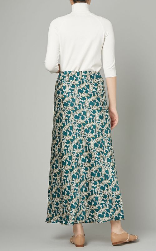 プリントバイアスロングスカート