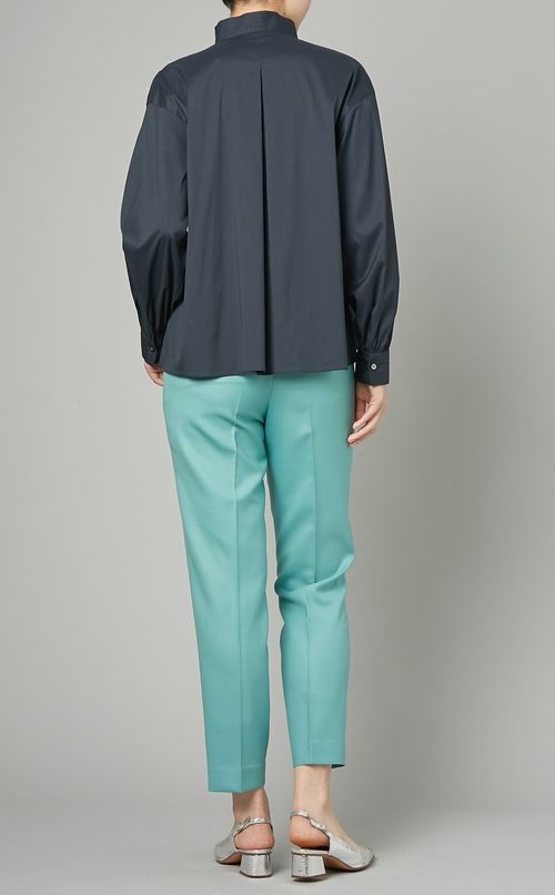 ストレッチブロードハイネックブラウス