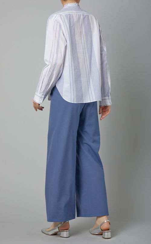 コットンカッティングエッジフリルシャツ