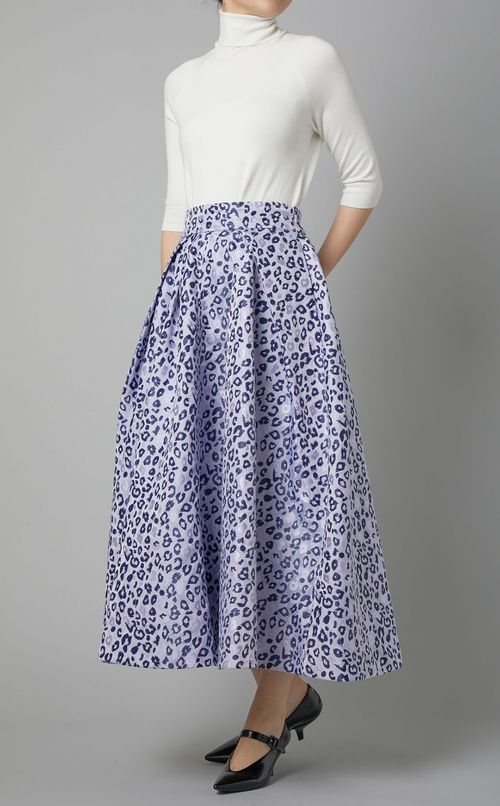 レオパードタックフレアスカート