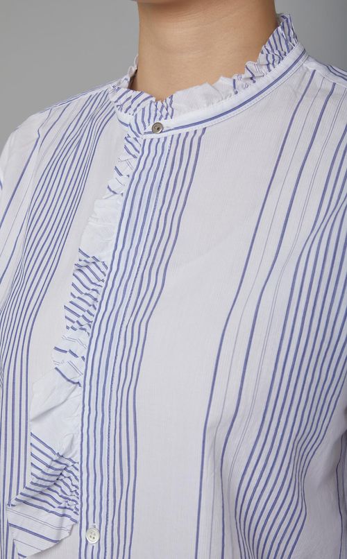 コットンカッティングエッジフリルシャツ