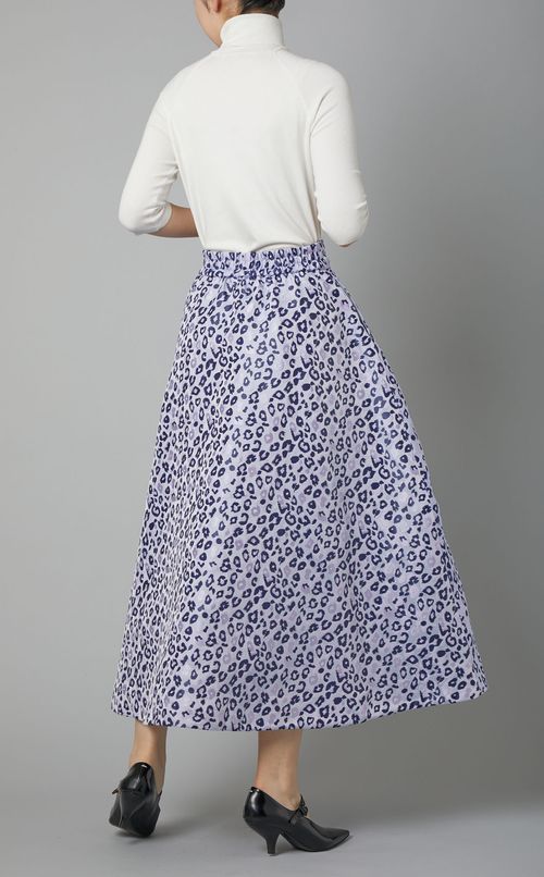 レオパードタックフレアスカート