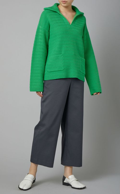 スキッパーニットプルオーバー