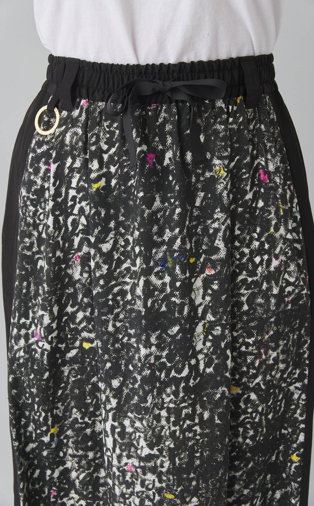 プリントブロックラインスカート