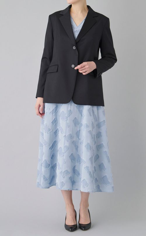 カットジャガードロングワンピース