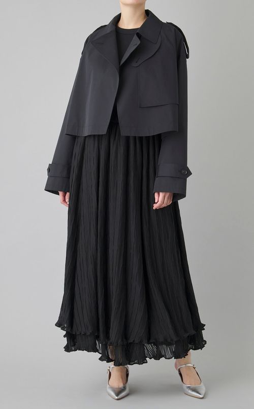 ガンフラップショートトレンチコート