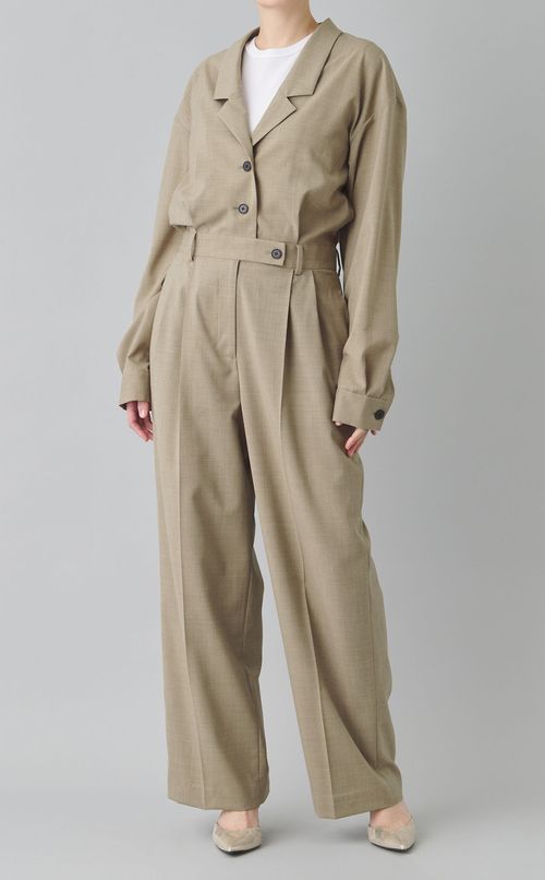 テーラードカラーオールインワン