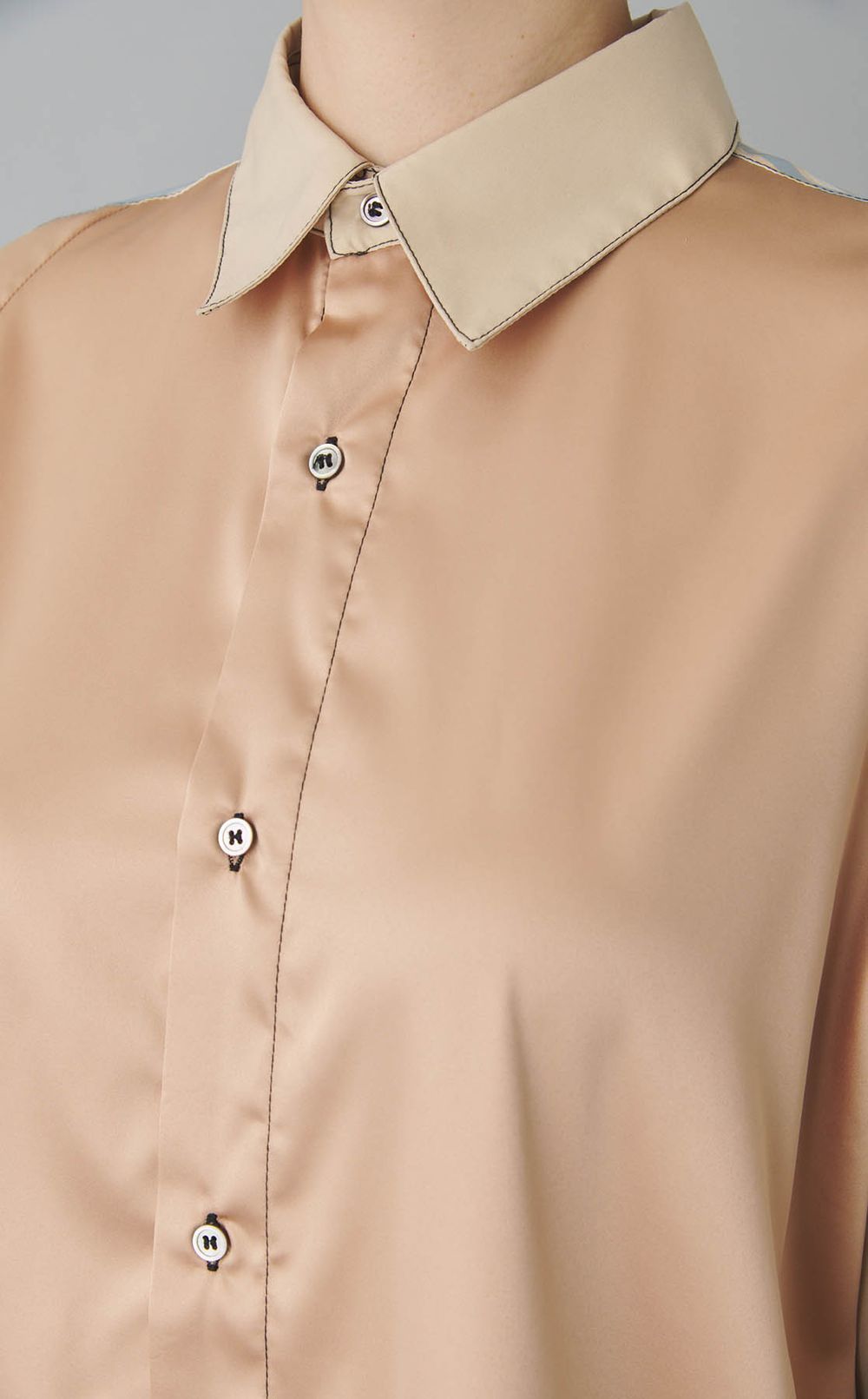 【reADdress】パッチワークロングスリーブシャツ