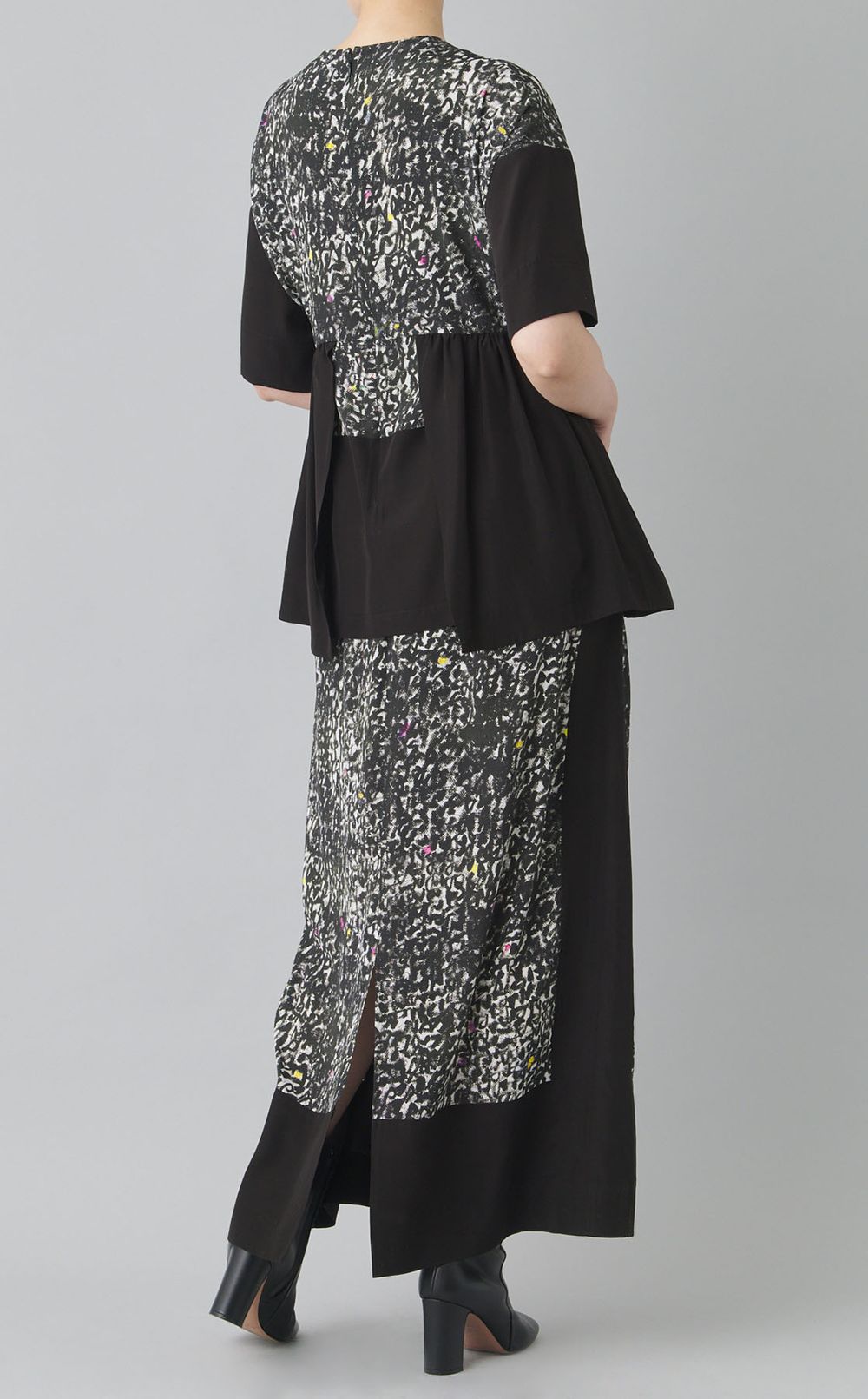 プリントレイヤーギャザートップ