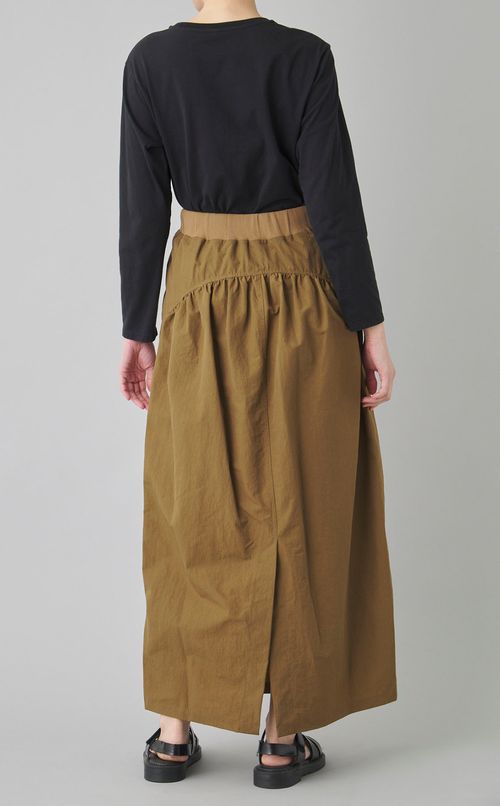 ナイロンフレアロングスカート