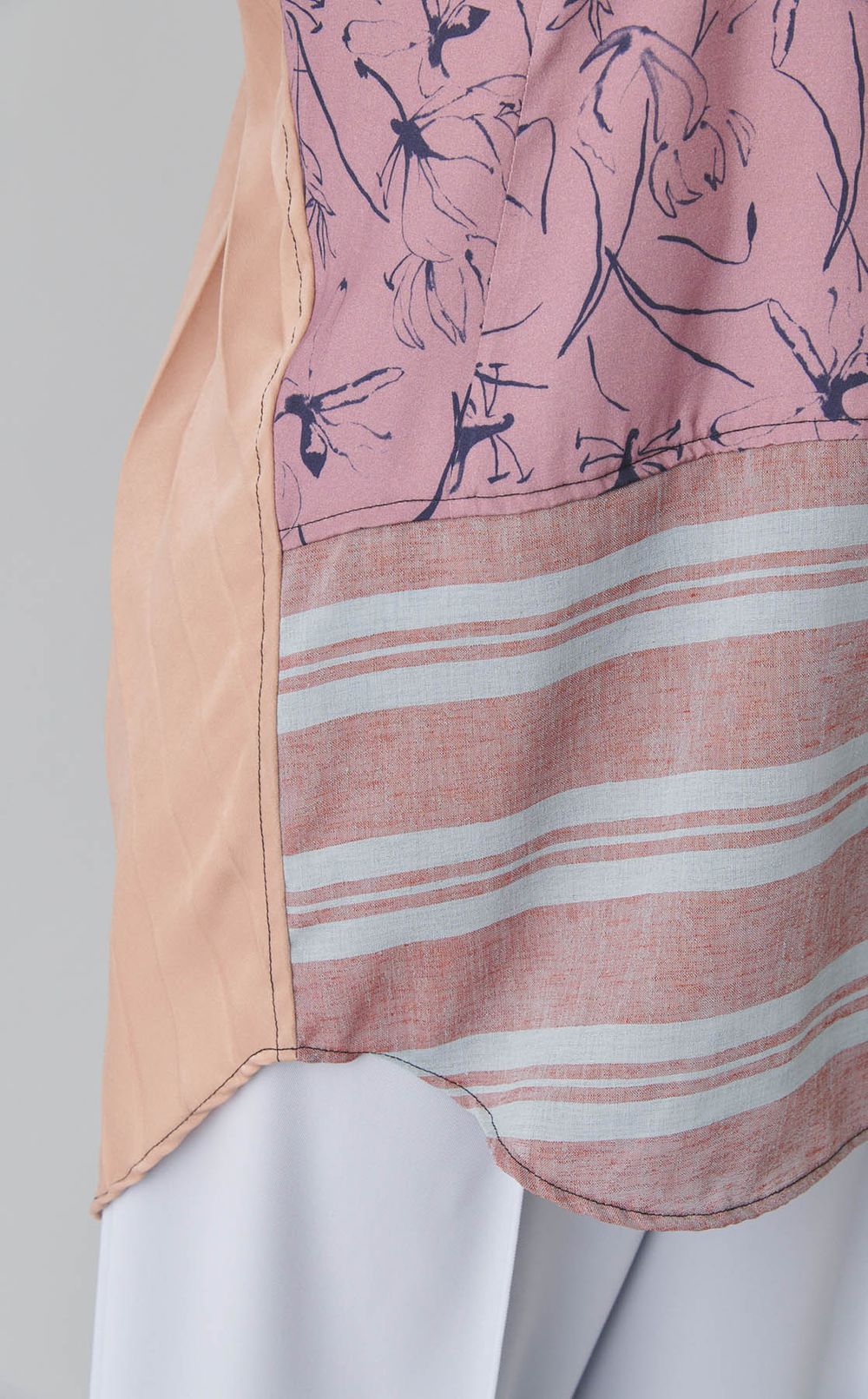 【reADdress】パッチワークロングスリーブシャツ