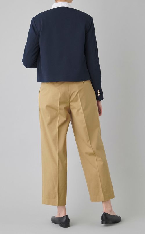 ジャージピケノーカラージャケット